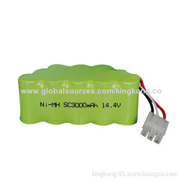 14.4V NiMH Rechargeable Battery Pack, 3,000mAh Capacity